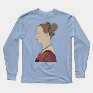 Inspired by Piero del Pollaiuolo’s Portrait of a Woman Long Sleeve T-Shirt